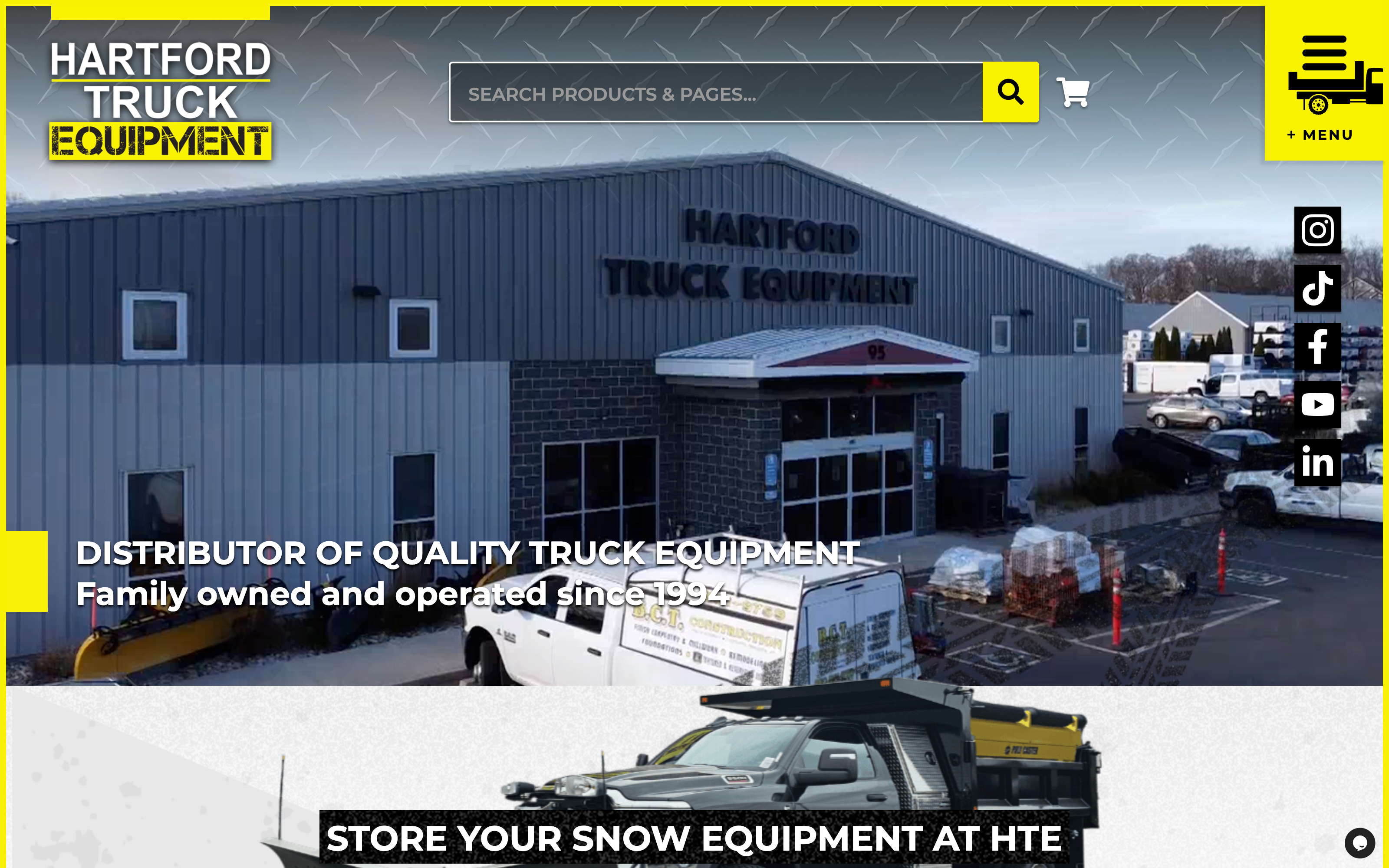 Hartford Truck Equipment website screenshot