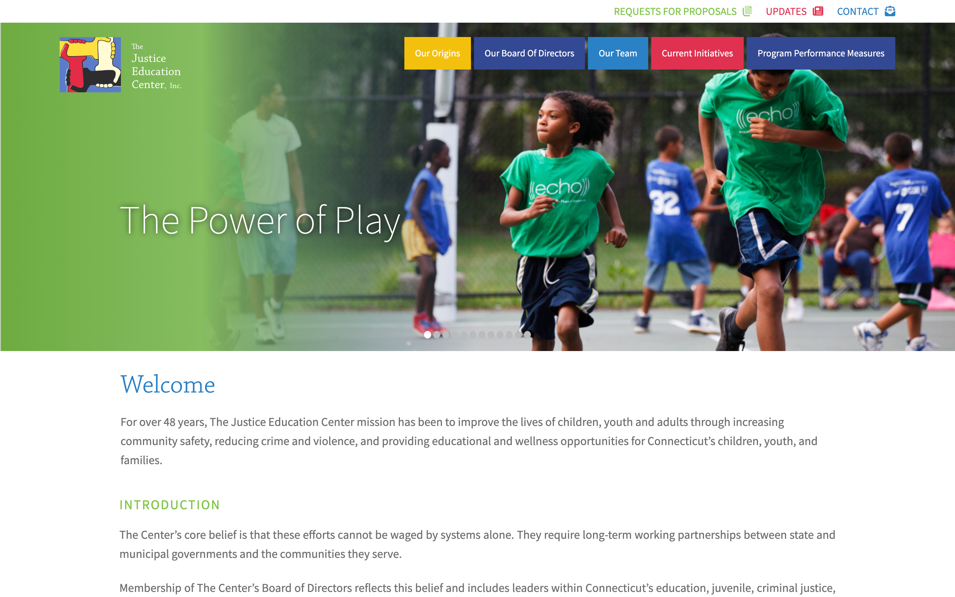 The Justice Education Center website screenshot