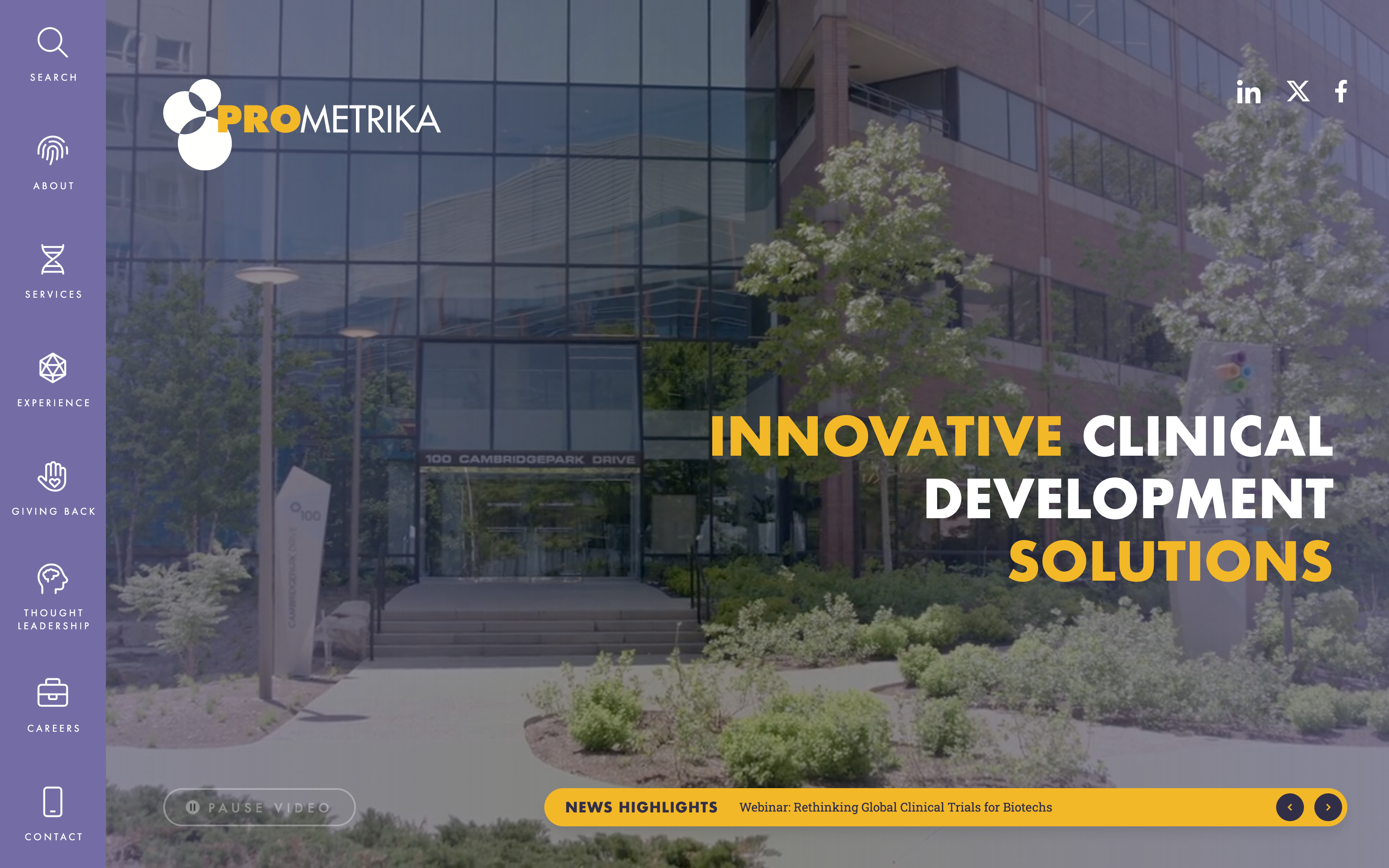 PROMETRIKA website screenshot